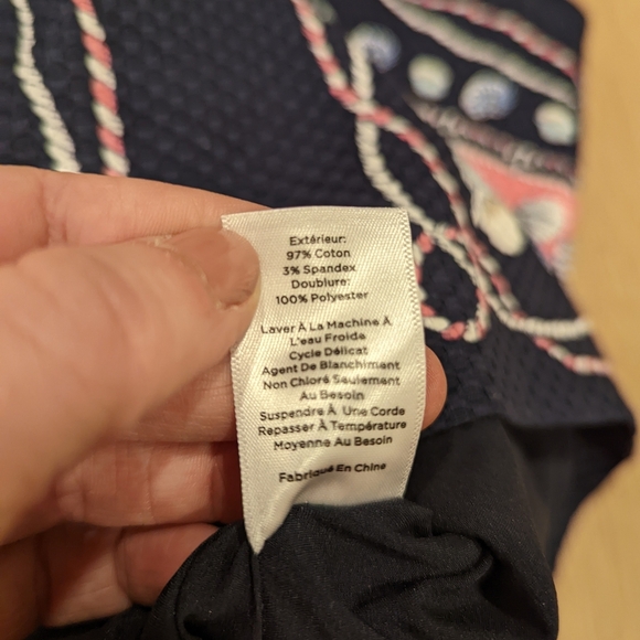 Navy and Pink Nautical Women's Skirt - Picture 2 of 7